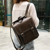 Classic Retro Leather Backpack
