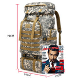 70L Waterproof Outdoor Camouflage Tactical Backpack