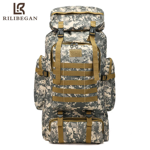 70L Waterproof Outdoor Camouflage Tactical Backpack