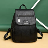 Retro Women Leather Backpack